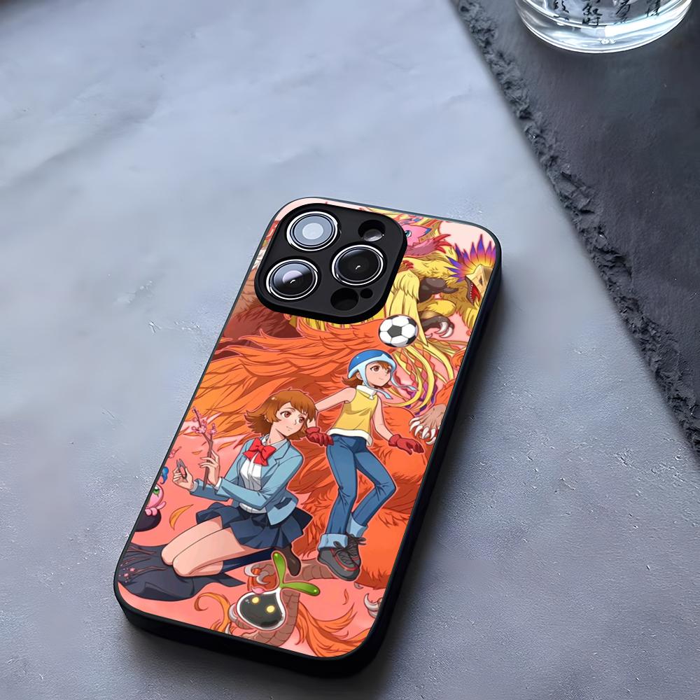 

Digimon Anime Phone Case Tempered Glass For IPhone 17 13 14 16 12 15 11 Pro Max Plus Mini X XR SE2020 Coque iPhone17 Air