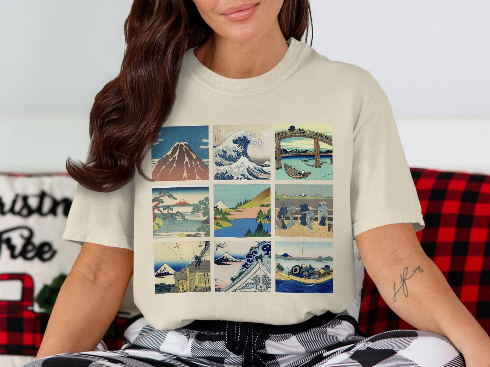 Mount Fuji T-Shirt, Japanese Streetwear, Comfort Colors T Shirt, Thirty Six Views of Mount Fuji by Hokusai Prints, Japanese Scenery Tees 2XL