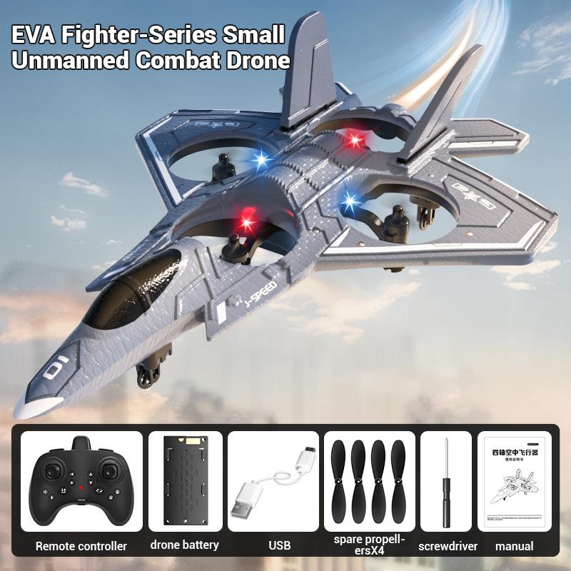Photos - RC Aircraft Jjrc Eva Small Unmanned Foam Fighter Colorful Led Lights Stunt Flying Remote Control Aircraft Toy Boy Gift
