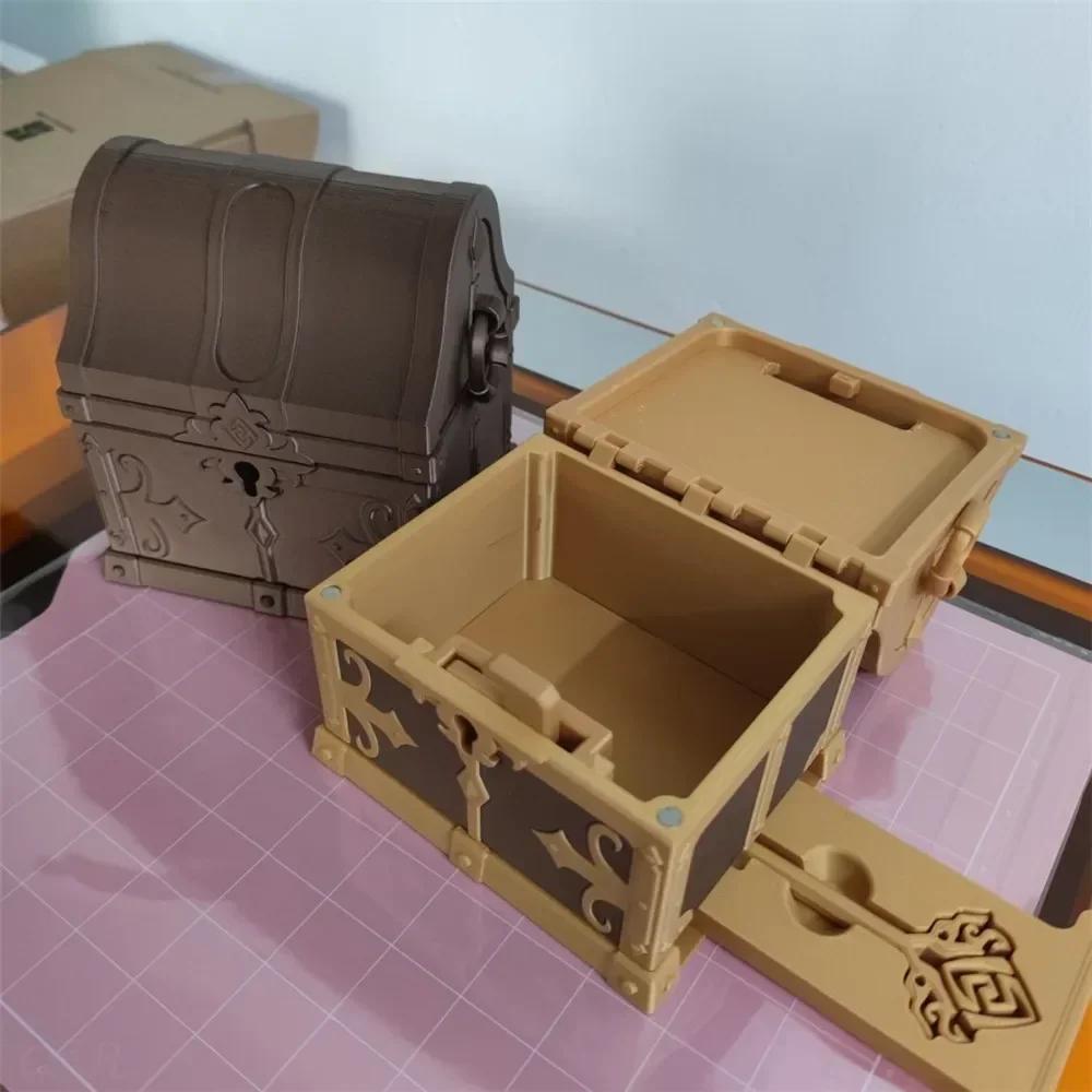 3D-gedruckte große, nicht zu öffnende Mechanismus-Schatztruhe Mystery Box für Weihnachtsgeschenkbox Schreibtischdekoration