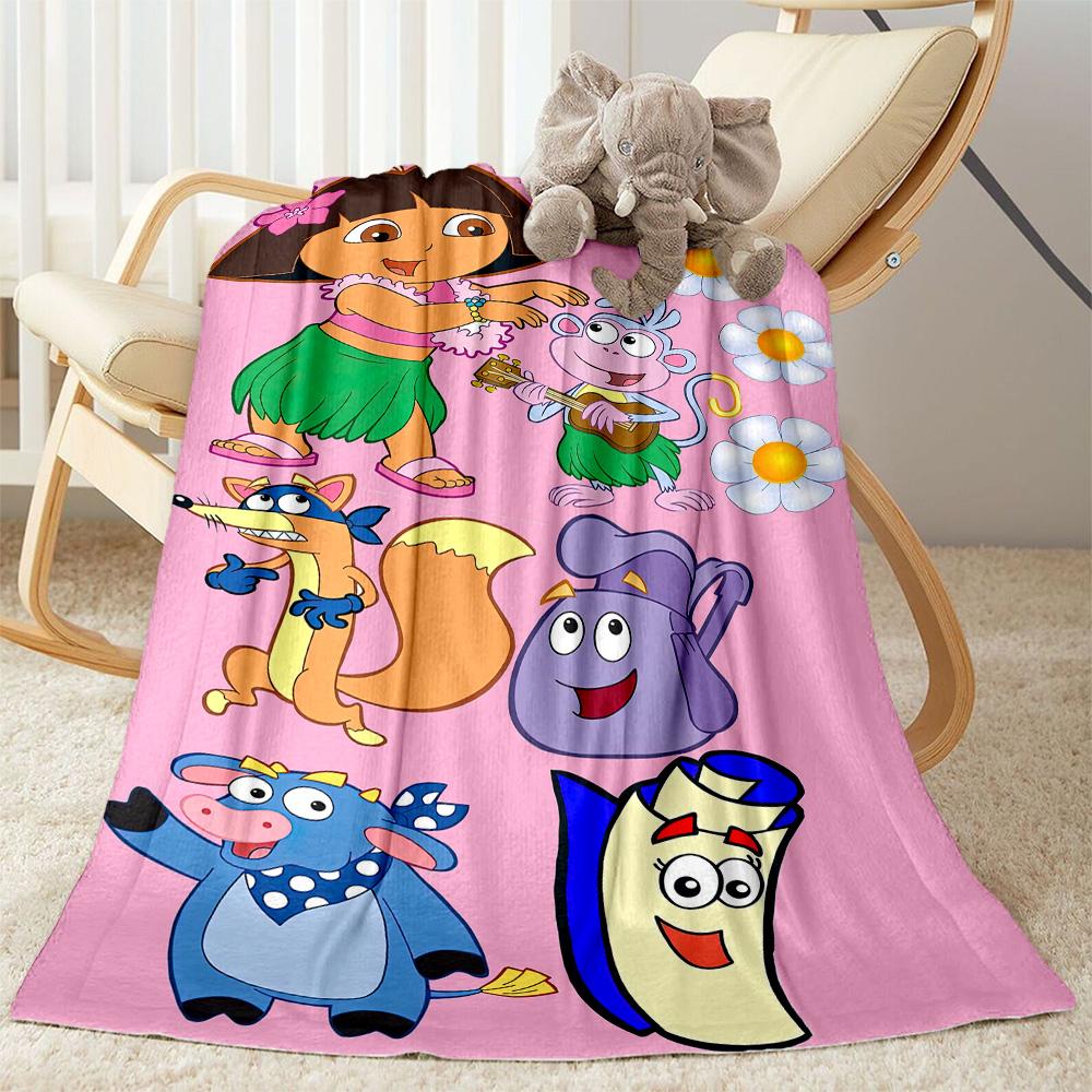 Dora Explorer Blanket Ultra-Soft Suitable for Picnics Livingroom Seaside Four Seasons Multipurpose Warmthful Decor Gifts For Family Or Friends