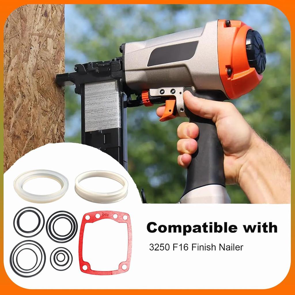 Kit di ricostruzione completo per chiodatrice di finitura 3250-F16 403700 402725 402707 405243 Include O-ring, guarnizione del cilindro, manicotto della flangia