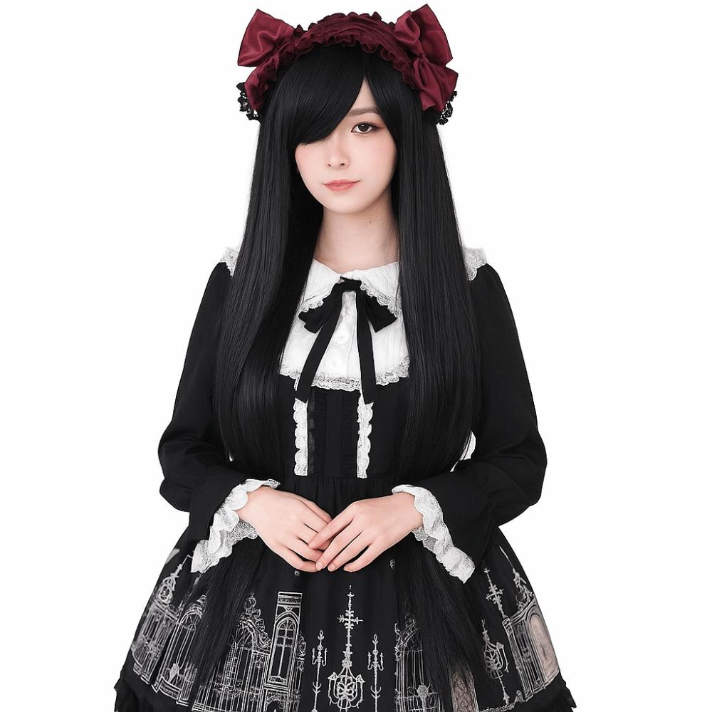 Heat Resistance Long Synthetic Hair Layered Anime Straight Hairpiece Costume