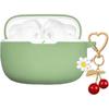for JBL Vibe Beam 2 / JBL Vibe Beam Case Cover with Cute Cherry Daisy Flower Charm Keychain,Soft Silicone Protective Shock Cover for JBL Vibe 200TWS