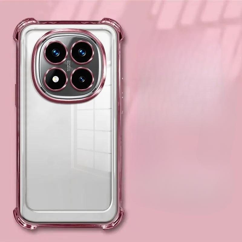 Clear Transparent Shockproof Plating Silicone Case For Xiaomi Redmi Note 15 Pro Plus 5G Soft Back Cover