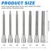 7Pcs Extra Long Hex Bit Socket Set 3/8 Extra Long Impact Driver 3/4/5/6/7/8/10 Mm Drive Socket Bit Set Automotive Hand Tools