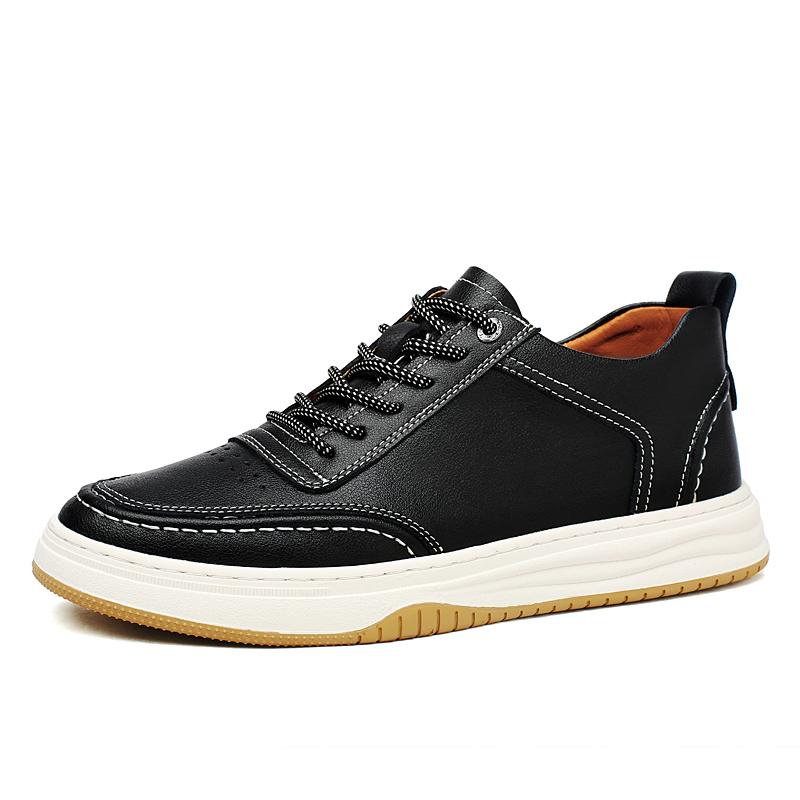 

Повседневная обувь из натуральной кожи в британском стиле, мужские туфли-оксфорды на шнуровке, для бега на открытом воздухе, офисные мужские туфли, большой размер 38-44 44 чёрный