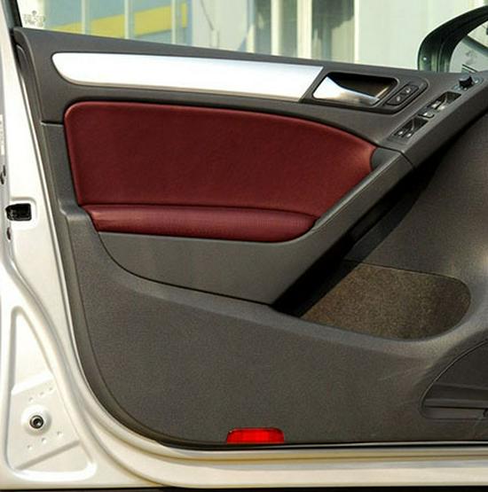 Volkswagen Golf 6 Door Panel Leather Wrap - Armrest Cover for Interior Renovation.