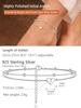 PROSILVER Women's Letter C Ankle Bracelet 925 Silver 22+5cm Double Layer Heart Charm Initial Anklet Summer Beach Jewelry for Women Girls