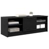 TV Cabinet 102 X 35 X 36.5 Cm Black Oak Effect