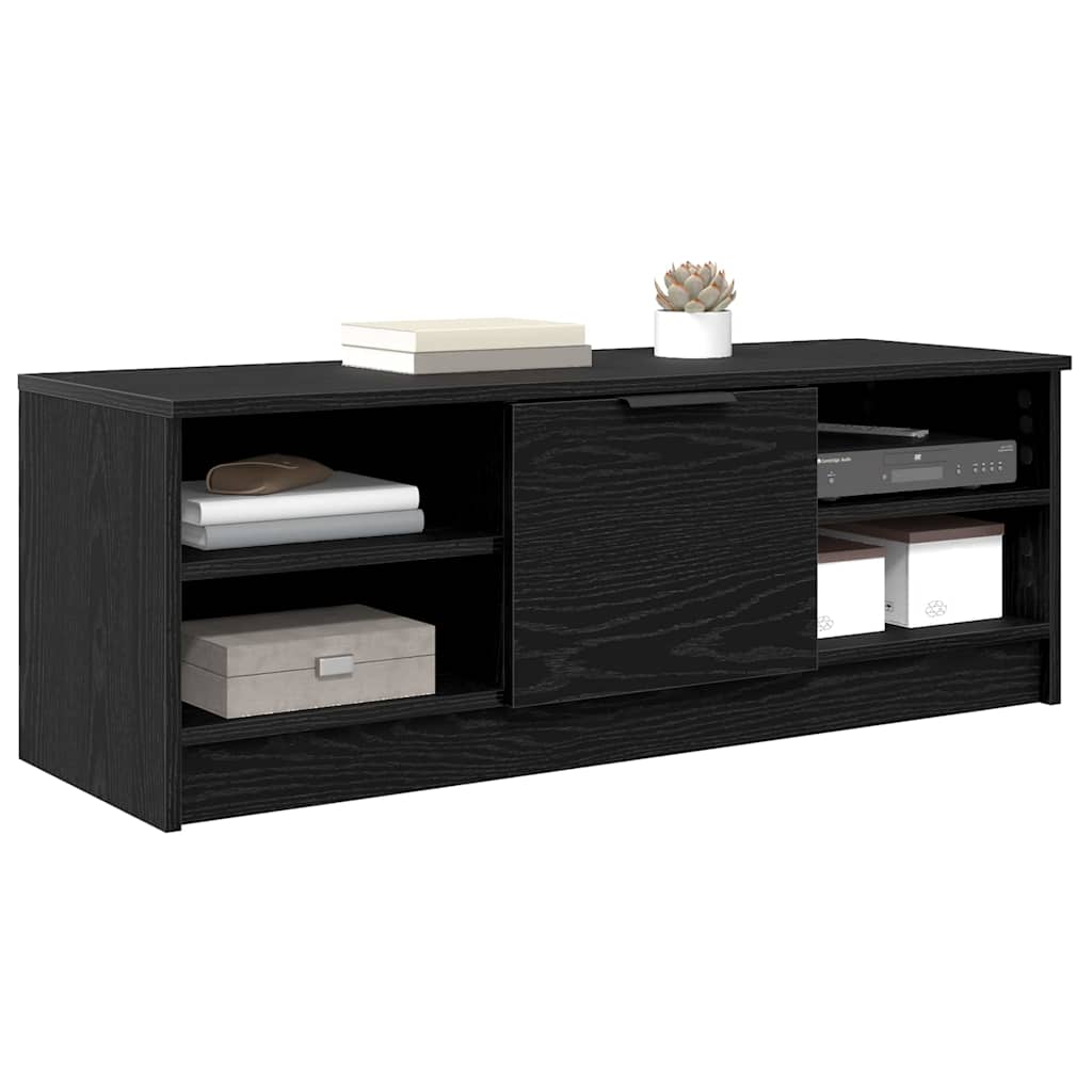TV Cabinet 102 X 35 X 36.5 Cm Black Oak Effect
