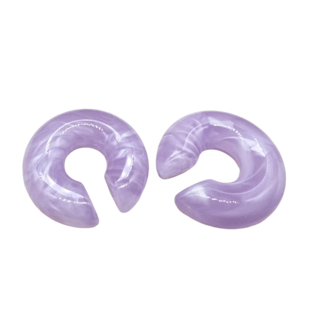 

Resin C Shape Ear Cuff Round No Piercing Earrings Boho Ear Clip Earrings Festival фиолетовый