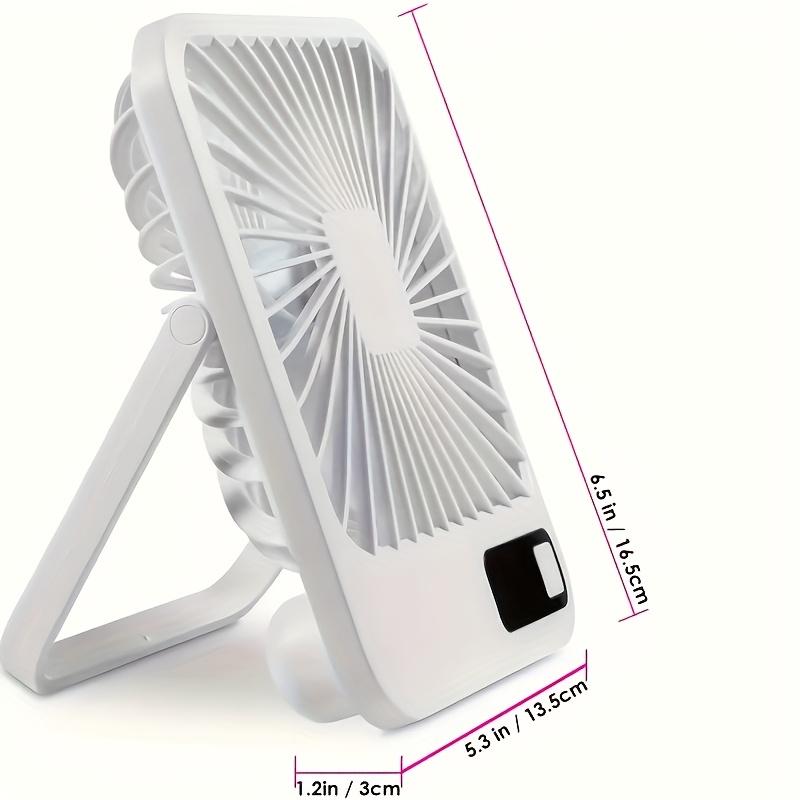 USB Desk Fan, Portable 5 Speed Fan LED Display Silent Fan, Quick Cooling Cooling Mini Outdoor Fan, 180 Degree Rotatable Multi Scene Application Fan
