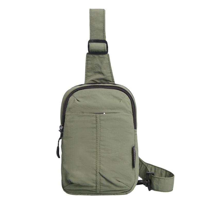 Japanese Simple Casual Couple Breast Bag Large Capacity Nylon Light Shoulder Bag Men and Women Trendy Fashion Commuter Crossbody Bag