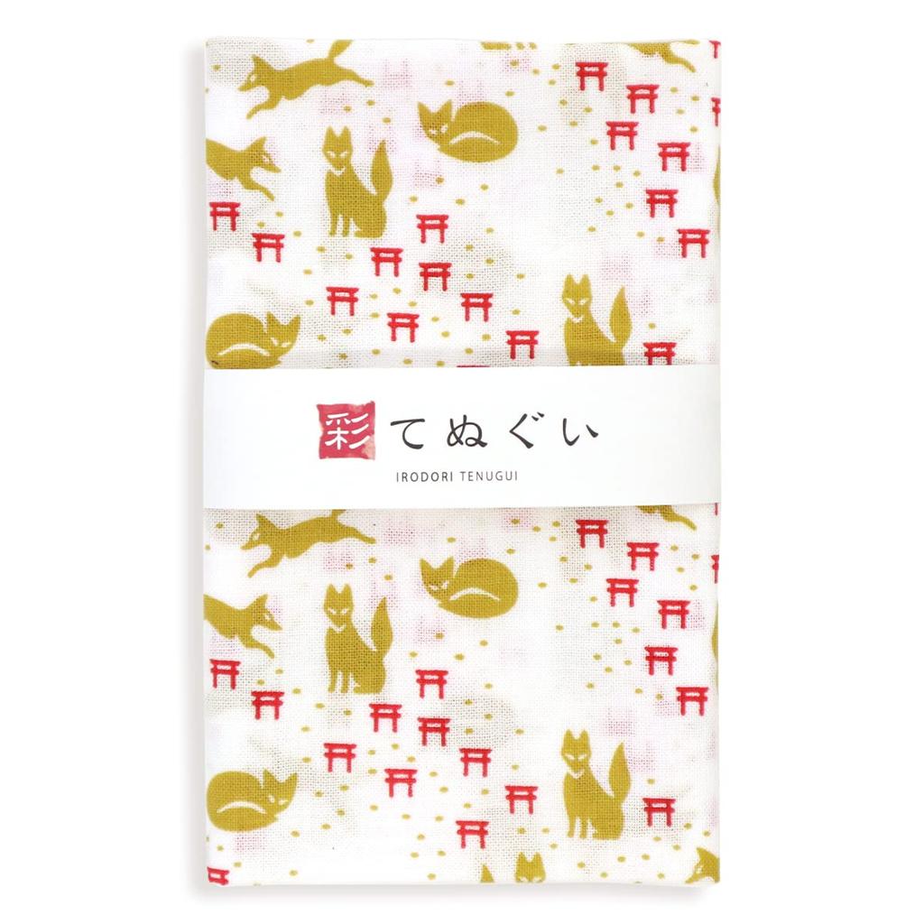 Small Patterned Tenugui (Japanese Hand Towel), Animal Pattern 1, No Fray-resistant Treatment, Set of 5, 33 X 90 Cm, TE-X5-06010-IR