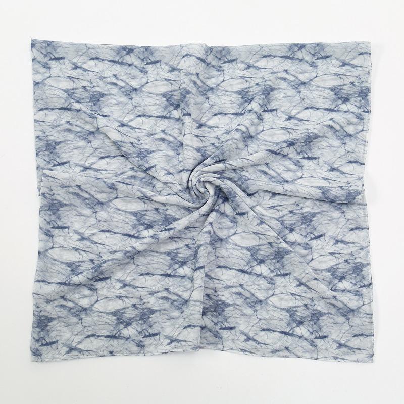 New Printed Chiffon Bag Head Square Scarf Small Floral Ethnic Headscarf Women's Sunscreen Shawl