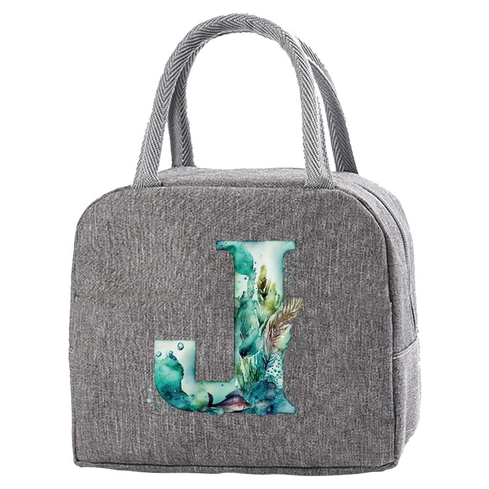 Wasserdichte Oxford Reißverschluss Isolierte Lunchtasche Tragbar Lebensmittelisolierung für Erwachsene Reisen Fisch Buchstaben Druck Box Picknick