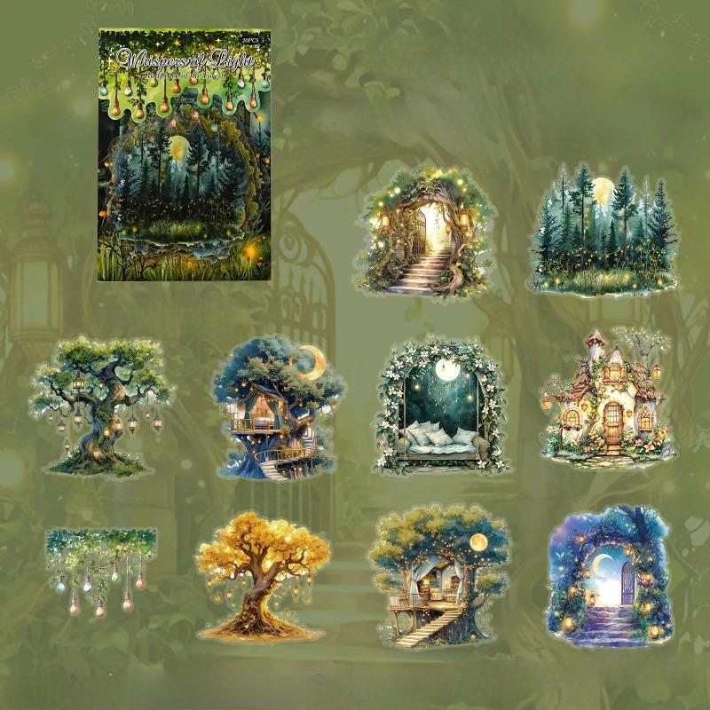 20 Stück/Los Kawaii Scrapbook-Aufkleber Licht und Schatten Geschichte DIY Journaling Scrapbooking Zubehör Dekorative Schreibwaren Aufkleber