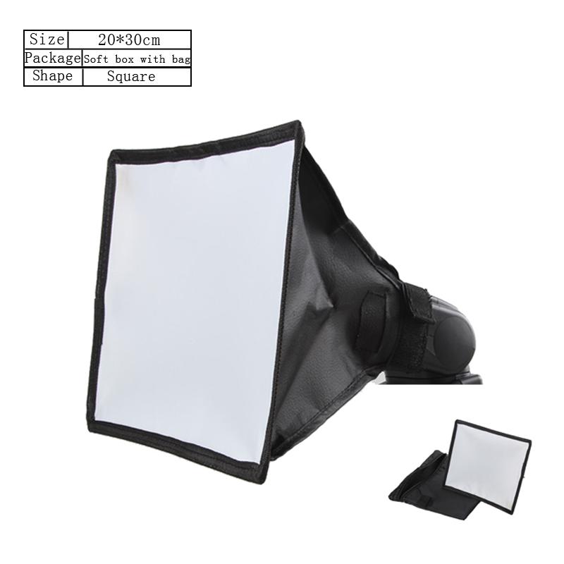 Flash Diffuser Reflector Softbox Professional Mini Photo Diffuser Round Square Soft Light Box for Canon Nikon Sony Camera