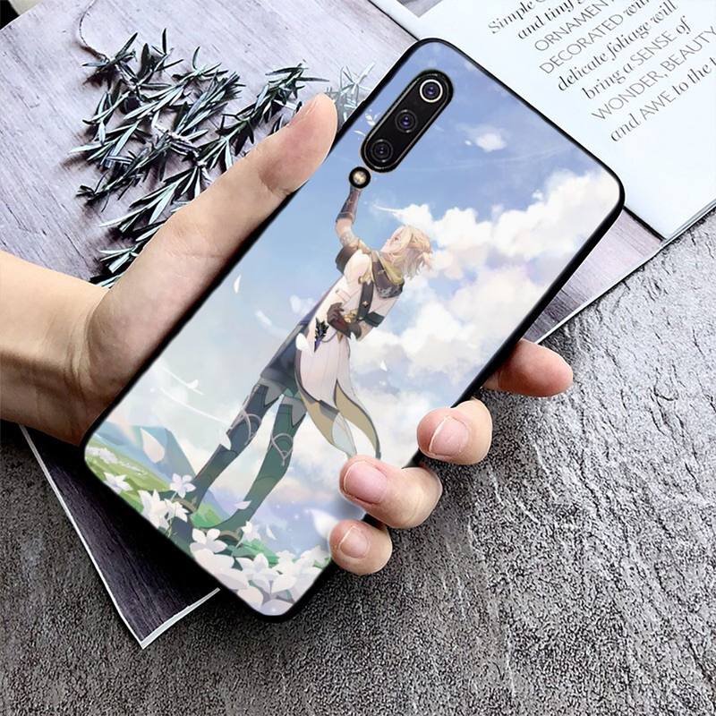 Genshin Impact Albedo Telefonkasten für Xiaomi max3 mi 9 se mi8 F1 9SE 10 lite F1 Zurück Coque