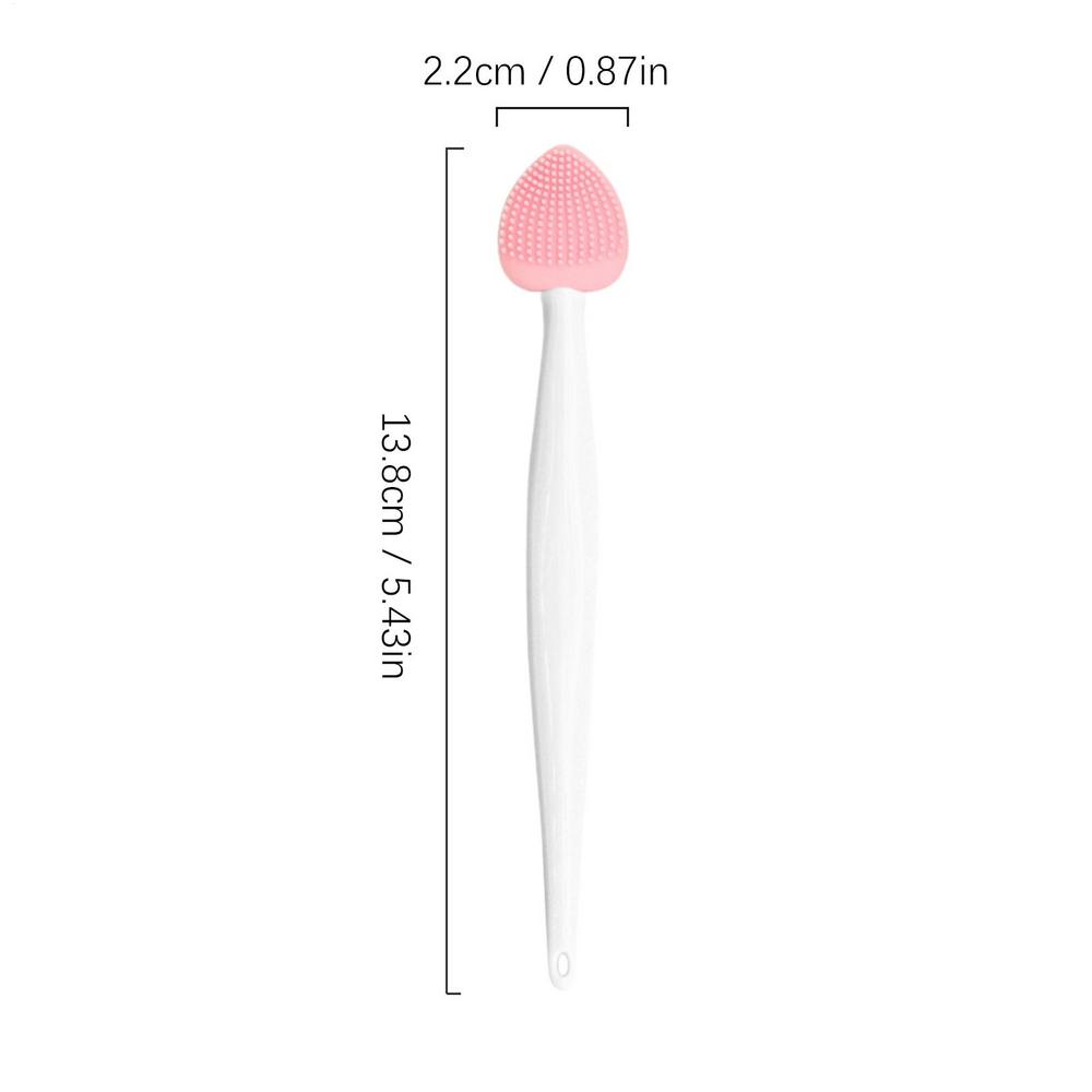 Skin Care Lip Exfoliating Facial Cleansing Face Scrub Nose Clean Brush Blackhead Remove Silicone Double-Sided Skin Care Tool