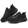 Skechers Comfortable Lace-Up Shock Absorbing Breathable Low-Top Running Shoes Men sneakers Black 118106-BBK