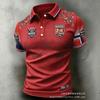 New 3D Printed Men's Retro Fashion Casual Summer Lapel Polo Shirt Top