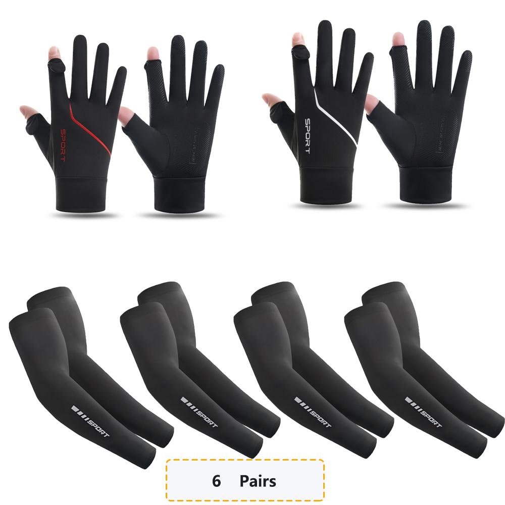 Mănuși de mătase de gheață cu protecție UV pentru degetul întreg, mănuși antiderapante cu ecran tactil, mănuși de vară respirabile pentru exterior, pentru conducere, ciclism