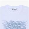 Ganni Women S Tee Tattoo Lace Logo Embroidery T4158 151