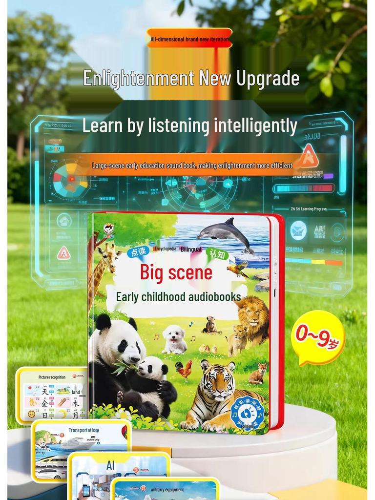 Interaktives Früherziehungs-Touch-and-Read-Soundbuch mit KI-Geschichten & Kinderliedern