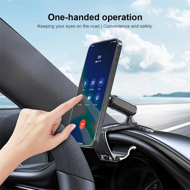 Magnetic Car Phone Holder 360° Rotation Magnetic Phone Stand Adjustable Portable Car Mount For Car Sun Visor Rearview Mirror