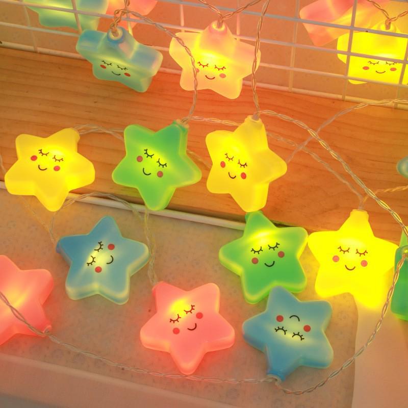 Colorful LED Star & Rainbow Cloud Decorative Tent Hanging Lights