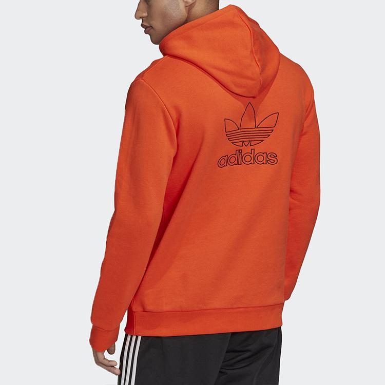 Adidas Originals Trefoil B+F TRFL Hoodie, Men Casual Sport Pullover Orange Tops GE0794