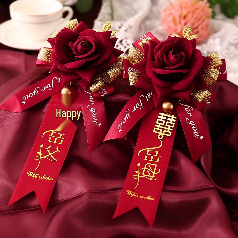 Premium Wedding Boutonniere Set for Groomsmen, Brides, and Groom - Creative Artificial Lapel Flowers and Pins for Bridesmaids.