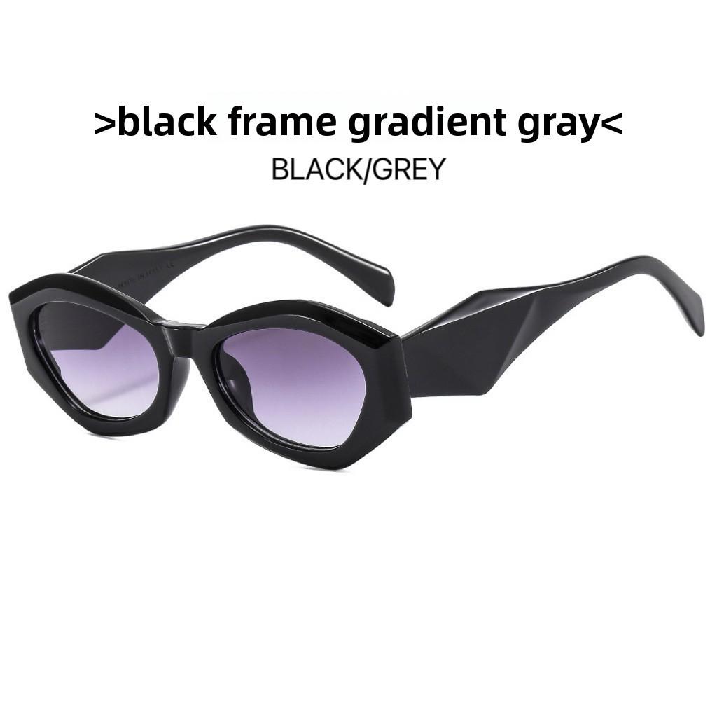 

Polygon Sunglasses For Women Uv400 Protection With Pc Frame Summer Fashion Accessory Black Gradient Gray
