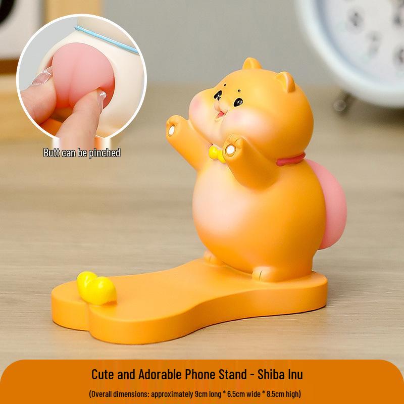 Adorable Kitten Phone Stand: Cute, Relaxing Office Gift for Girls