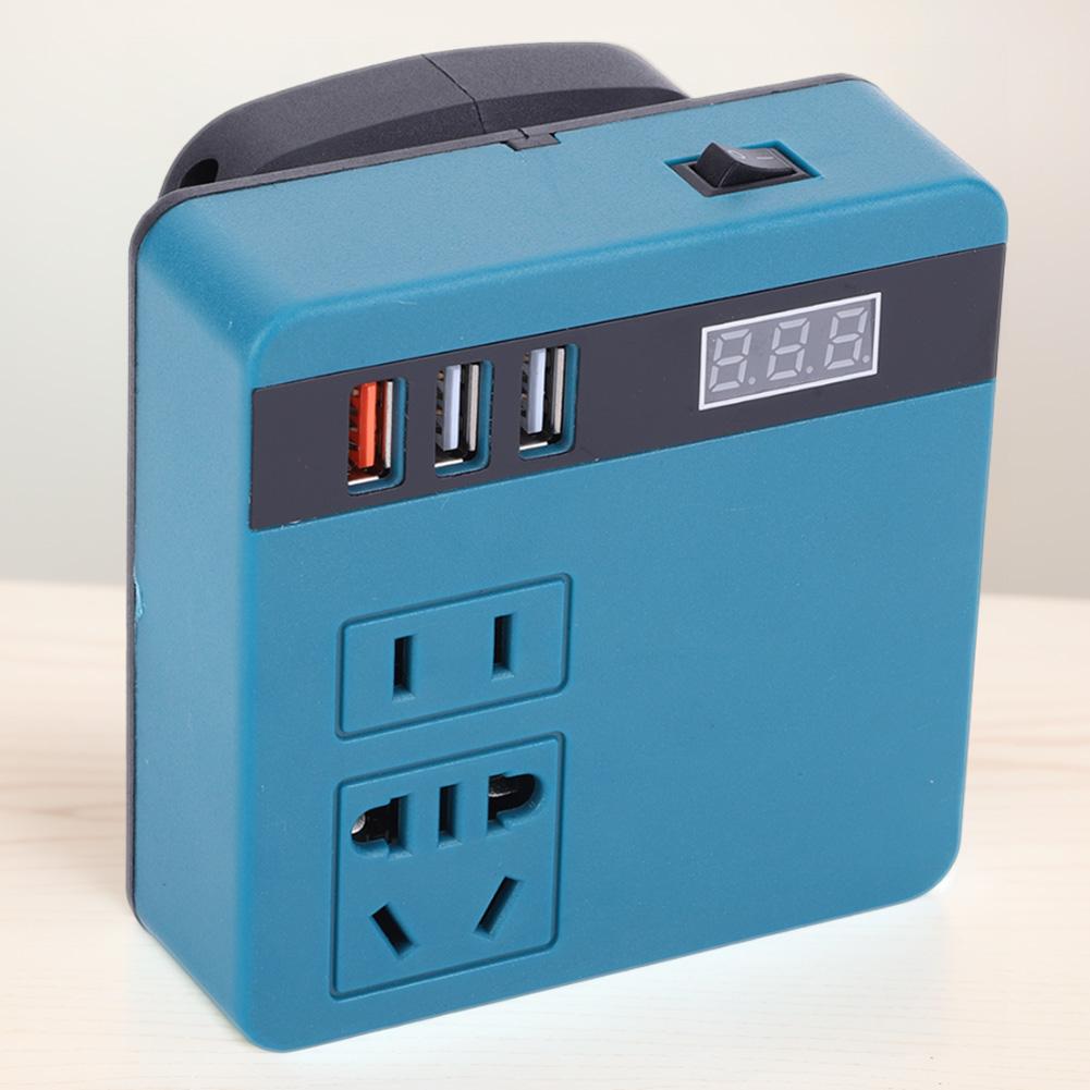 120W Lithium Battery Inverter 21V to AC220V DC5V 12V Power Inverter Intelligent Battery Transformer for DeWalt Makita Milwaukee