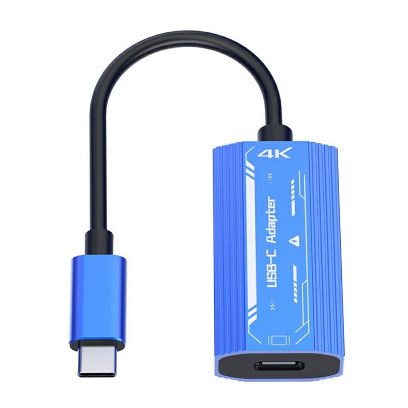 

V278A 4K 60HZ Aluminum Alloy Type-C to PD+Type-C Converter Video Adapter Cable As Shown A