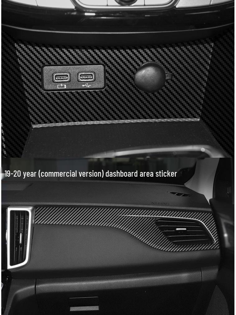 19-20 Great Wall Cannon Interior Carbon Fiber Gear Console Sticker