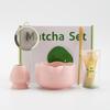 Ceramic Matcha Tea Ceremony Set with Whisk, Chasen Holder, and Brush.