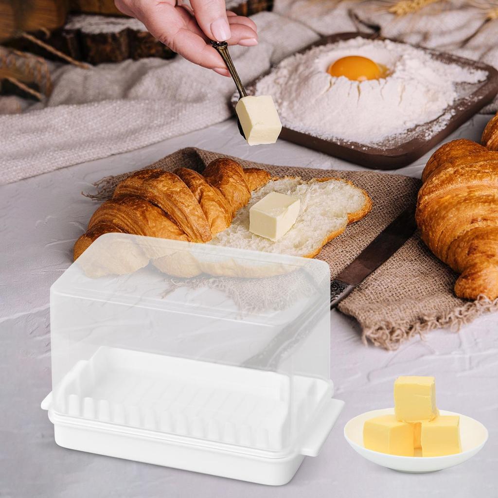 Butter Slicer Butter Cutting Box With Lid Multifunctional Slicing Tool Removable Cheese Cutting Container For Home Pantry Fridge