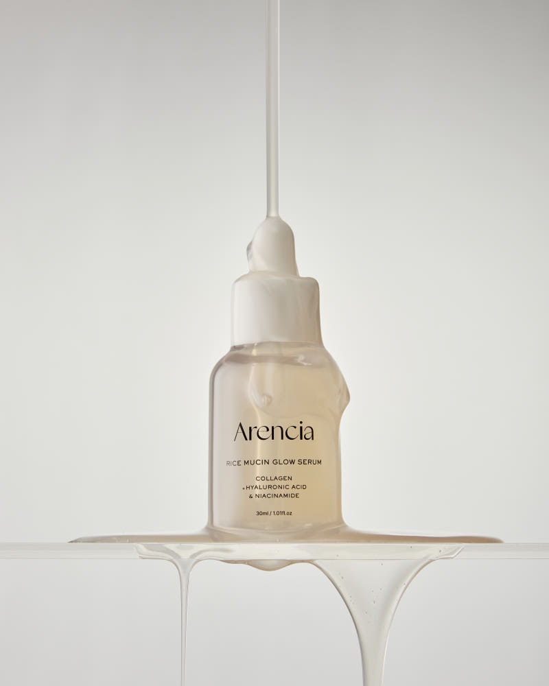 ARENCIA Rice Mucin Glow Serum 30ml Rice Ferment Niacinamide Collagen Hydrating Brightening Serum