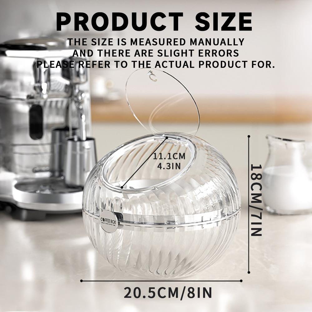 Creative Desktop Transparent Capsule Coffee Press Storage Container Multi-purpose Candy Chocolate Tea Sealed Storage Box
