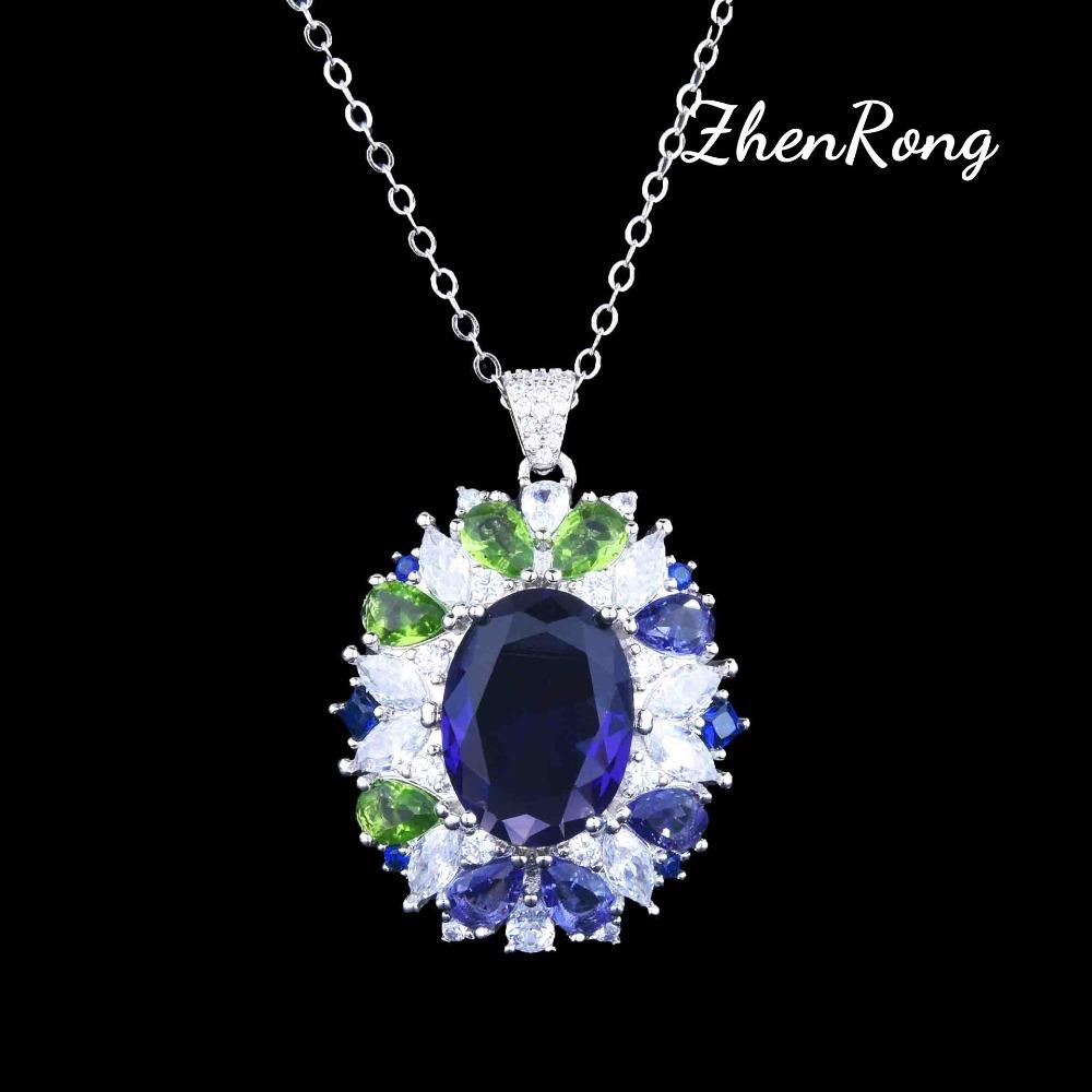 Luxus Damenschmuckset Lila Zirkon Anhänger Verstellbarer Ring Edelsteinohrringe Halskette Modeaccessoire