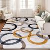 Modern Geometry Irregular Living Room Carpet Color Block Washable Fluffy Pile Fabric Sofa Rug Antiskid Decoration Home Floor Mat