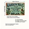 Vintage Garden Rules Metal Sign 8x12 Inch Wall Decor for Home Bar Cafe