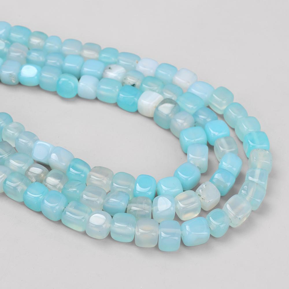 Natural Stone Square Cube Agates Beads Charm Loose Spacer Beads 6-8mm Jewelry Making Accessories Beadwork DIY Necklace Bracelets