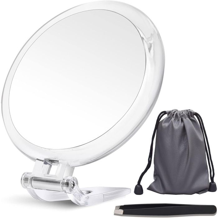 B Beauty Planet 20X/1x Magnifying Mirror Foldable Makeup Mirror with Stand 12.5 Cm