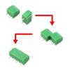20KS KF301 KF301-2P KF301-3P KF301-4P KF301-5.0 Montáž na PCB Modrý Zelený Rozstup 5,0 mm Rovné Piny Kombinovateľný Skrutkovací Svorkovnicový Konektor