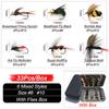 Fly Fishing Flies Kit, 24-120Pcs Handmade Fly Fishing Gear with Dry/Wet Flies, Streamers, Fly Assortment Trout Bass Fishing with Fly Box